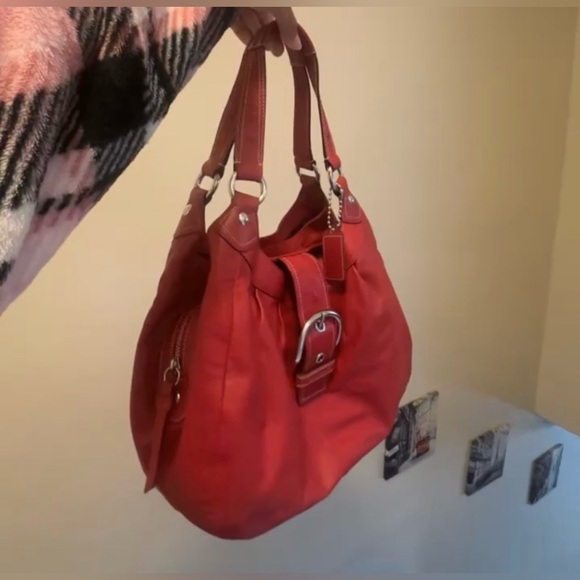 Vintage coach soho buckle red leather bag - Picture 8 of 8